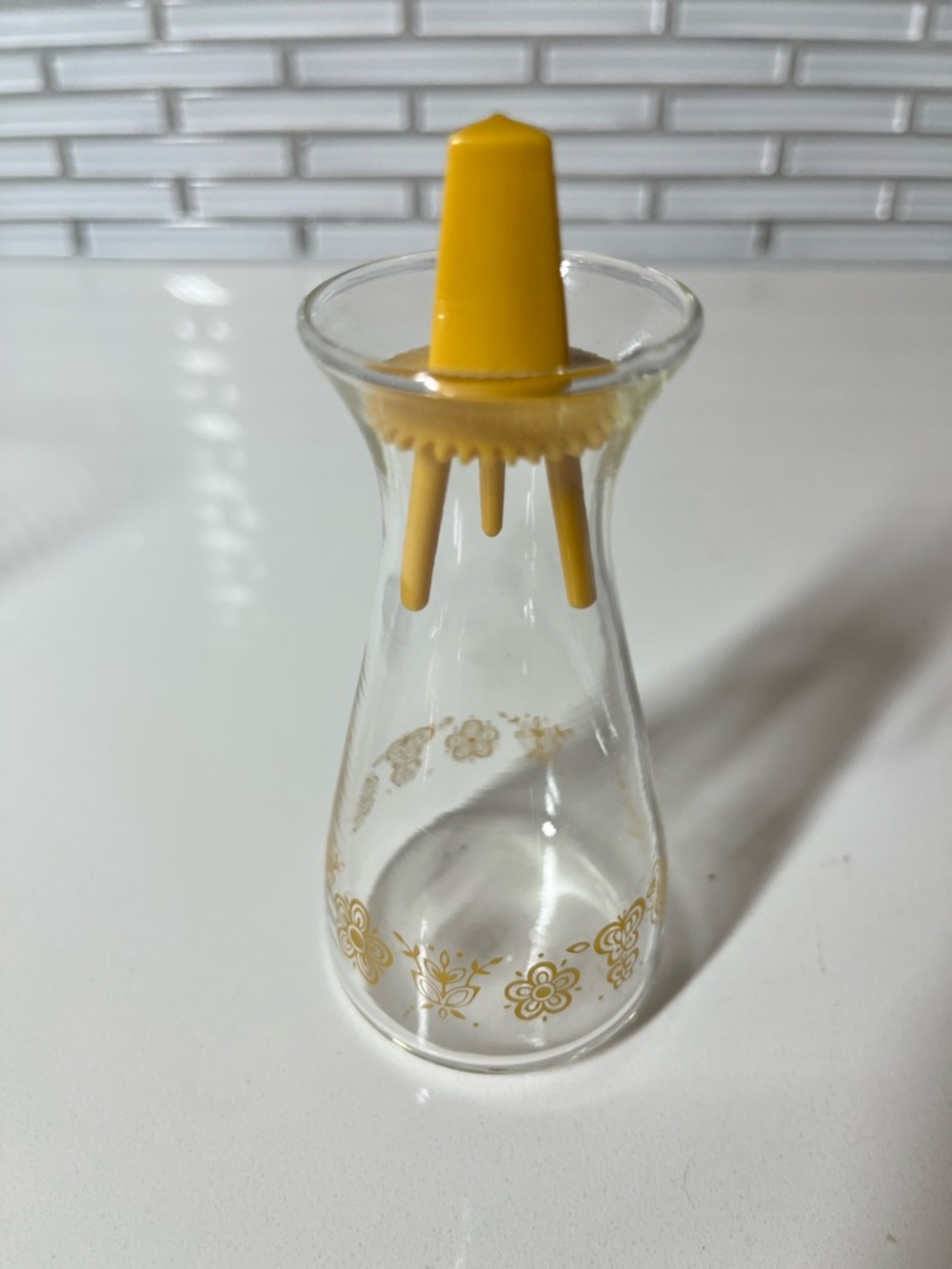 Pyrex Vintage Salt or Pepper Shaker Butterfly Flower